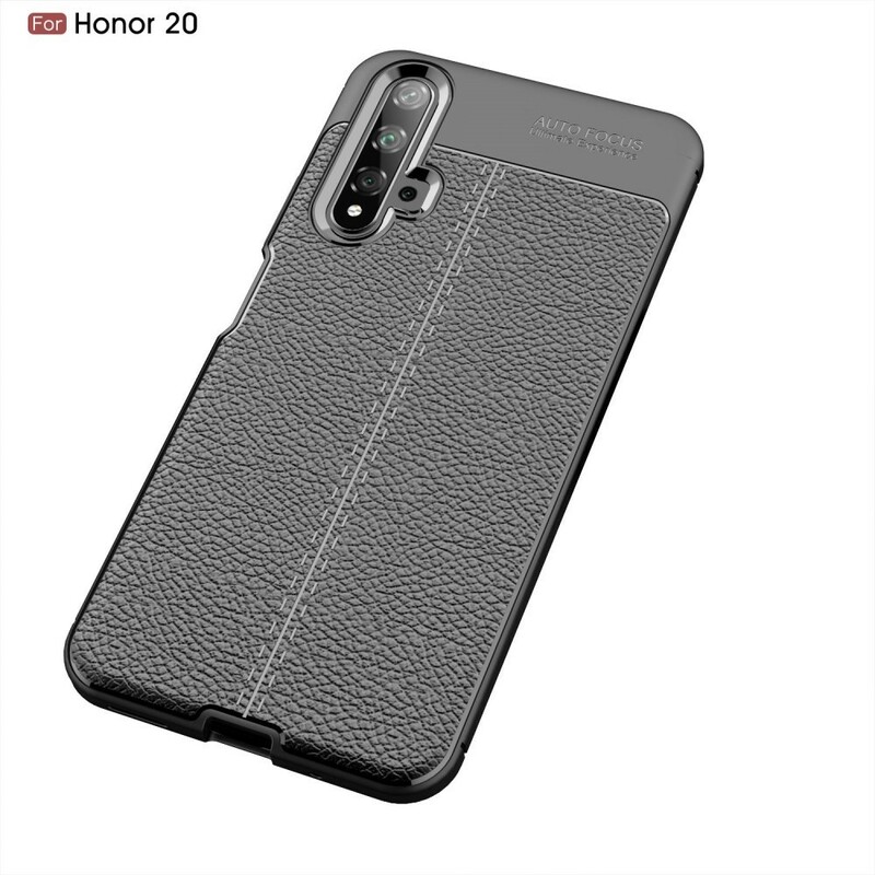 Coque Honor 20 Effet Cuir Litchi Double Line Coque Honor 20 Effet Cuir Litchi Double Line