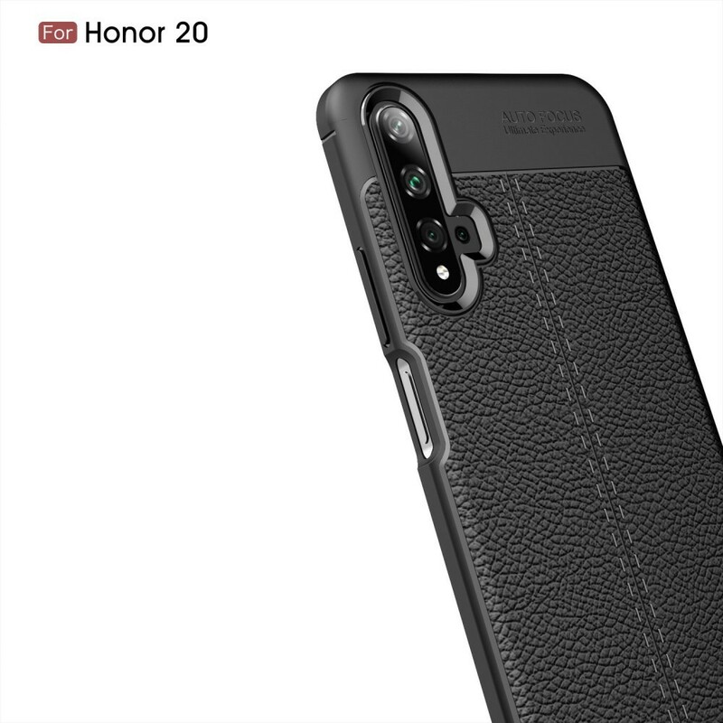 Coque Honor 20 Effet Cuir Litchi Double Line Coque Honor 20 Effet Cuir Litchi Double Line