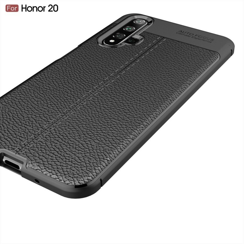 Coque Honor 20 Effet Cuir Litchi Double Line Coque Honor 20 Effet Cuir Litchi Double Line