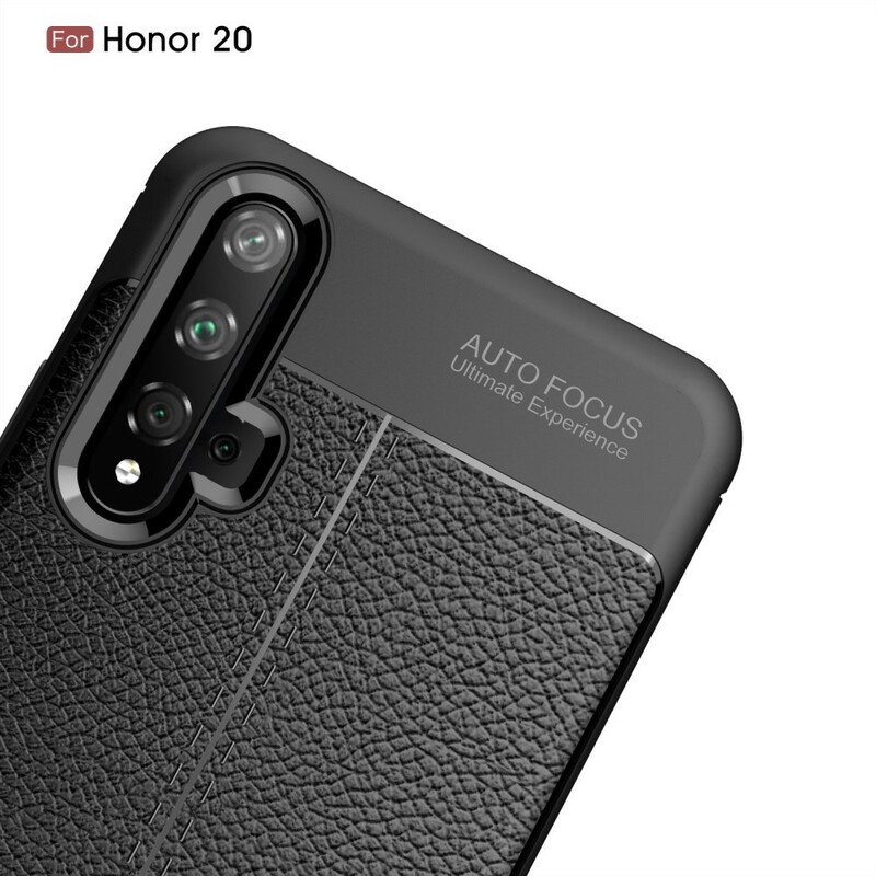 Coque Honor 20 Effet Cuir Litchi Double Line Coque Honor 20 Effet Cuir Litchi Double Line