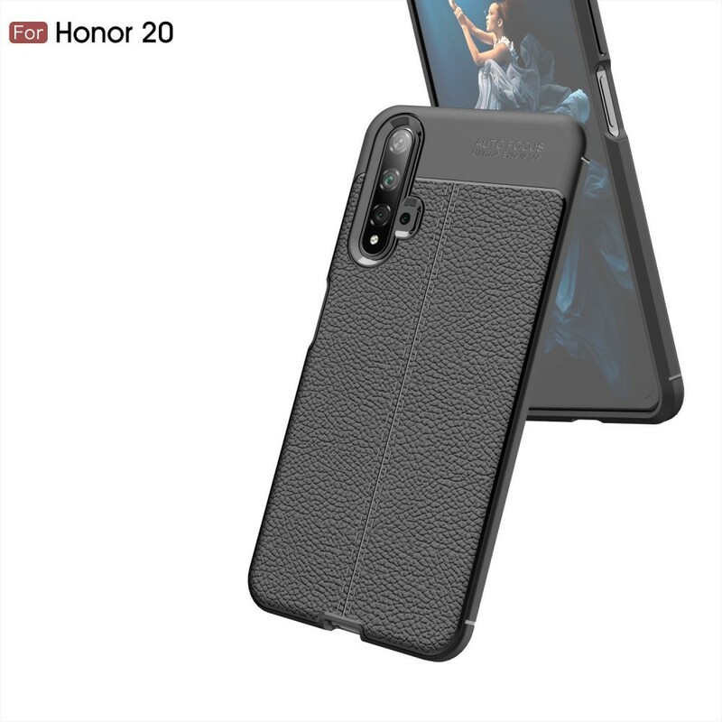 Coque Honor 20 Effet Cuir Litchi Double Line Coque Honor 20 Effet Cuir Litchi Double Line