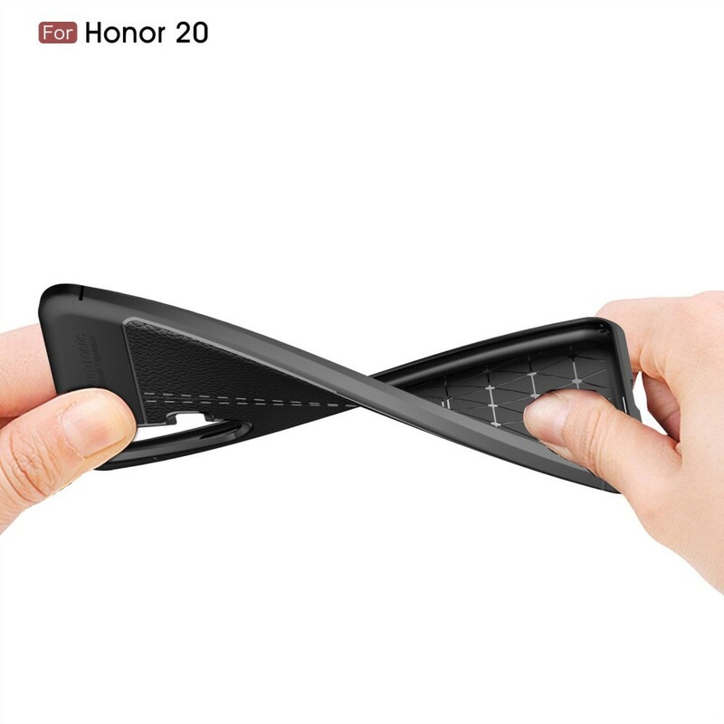 Coque Honor 20 Effet Cuir Litchi Double Line Coque Honor 20 Effet Cuir Litchi Double Line