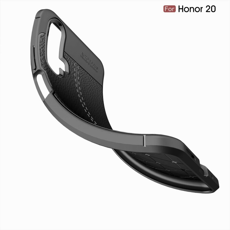 Coque Honor 20 Effet Cuir Litchi Double Line Coque Honor 20 Effet Cuir Litchi Double Line
