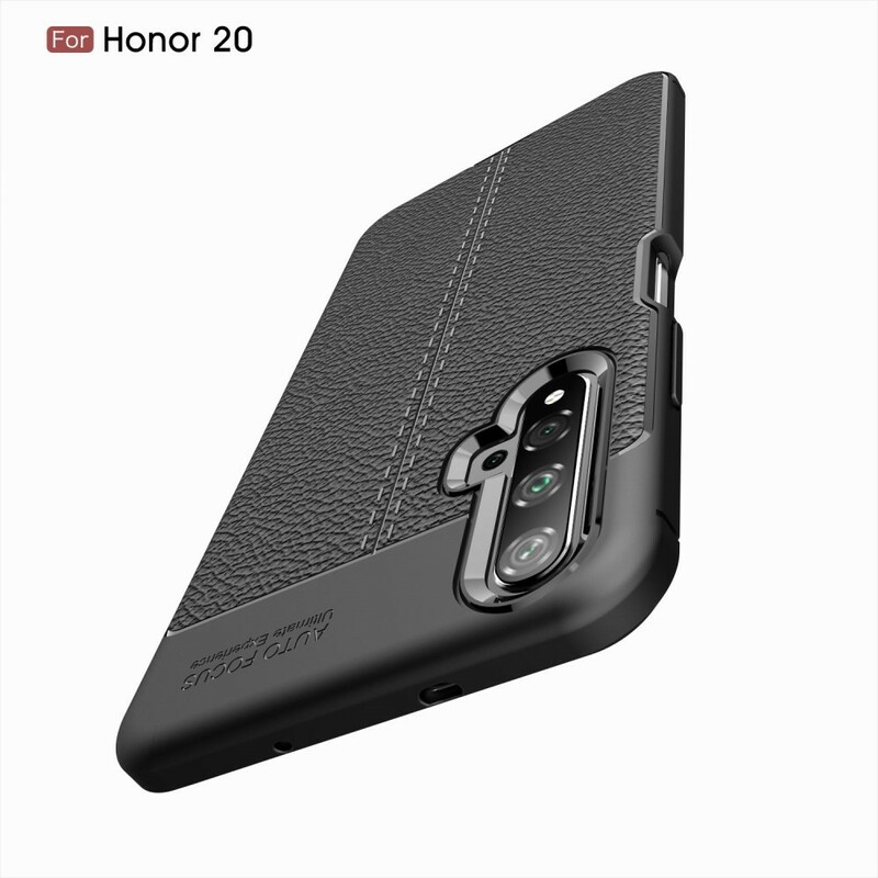 Coque Honor 20 Effet Cuir Litchi Double Line Coque Honor 20 Effet Cuir Litchi Double Line