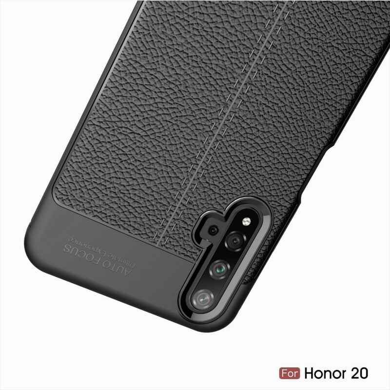 Coque Honor 20 Effet Cuir Litchi Double Line Coque Honor 20 Effet Cuir Litchi Double Line