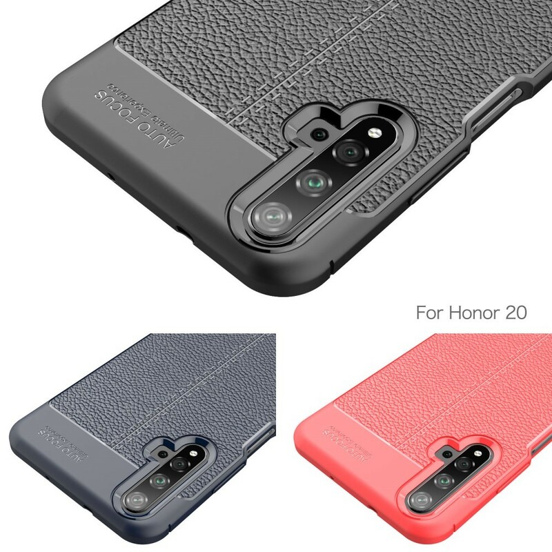 Coque Honor 20 Effet Cuir Litchi Double Line Coque Honor 20 Effet Cuir Litchi Double Line