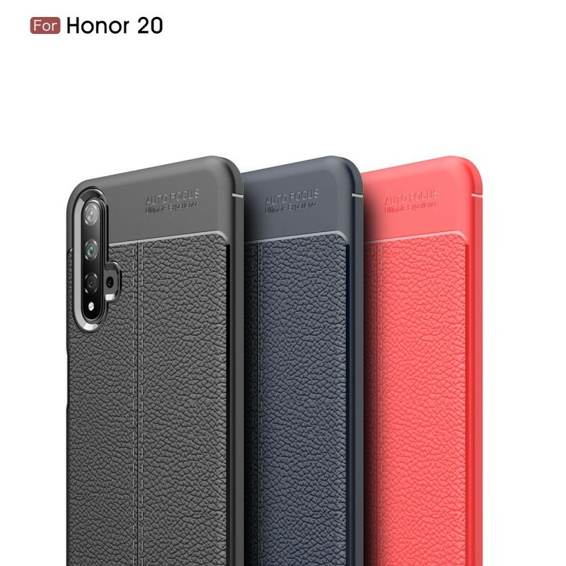 Coque Honor 20 Effet Cuir Litchi Double Line Coque Honor 20 Effet Cuir Litchi Double Line