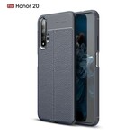Coque Honor 20 Effet Cuir Litchi Double Line