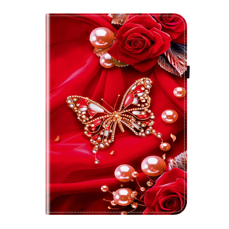 Étui Lenovo Tab M11 / K11 (11") - TB330 / TB331 Papillon Rose Nacré