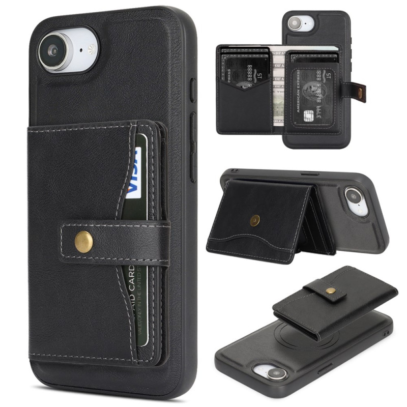 Coque iPhone 17E / 16E Porte-Carte Compatible MagSafe Détachable