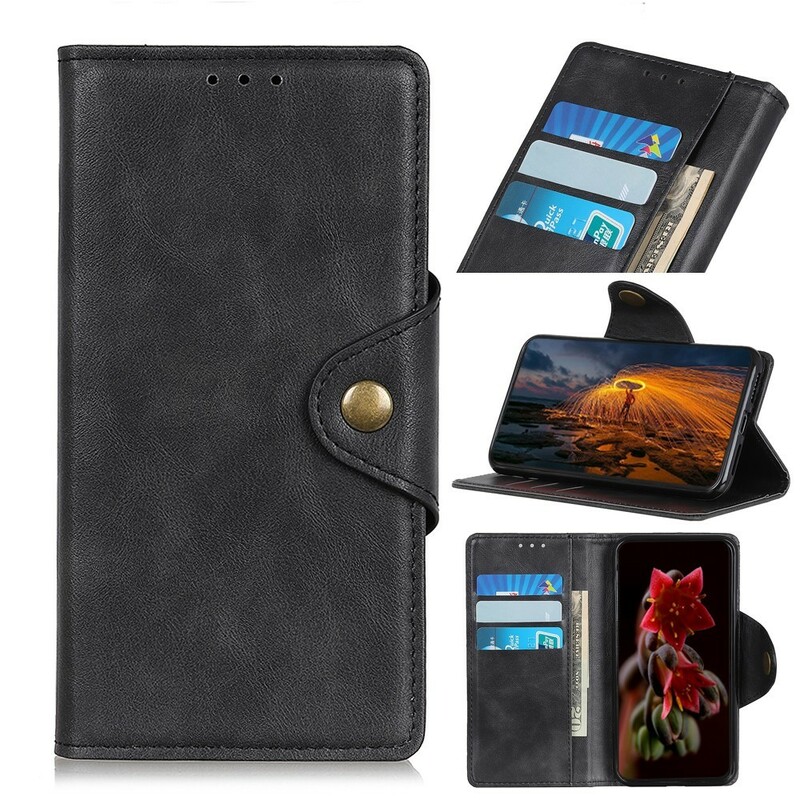 Housse Huawei P Smart Z Simili Cuir Bouton Housse Huawei P Smart Z Simili Cuir Bouton