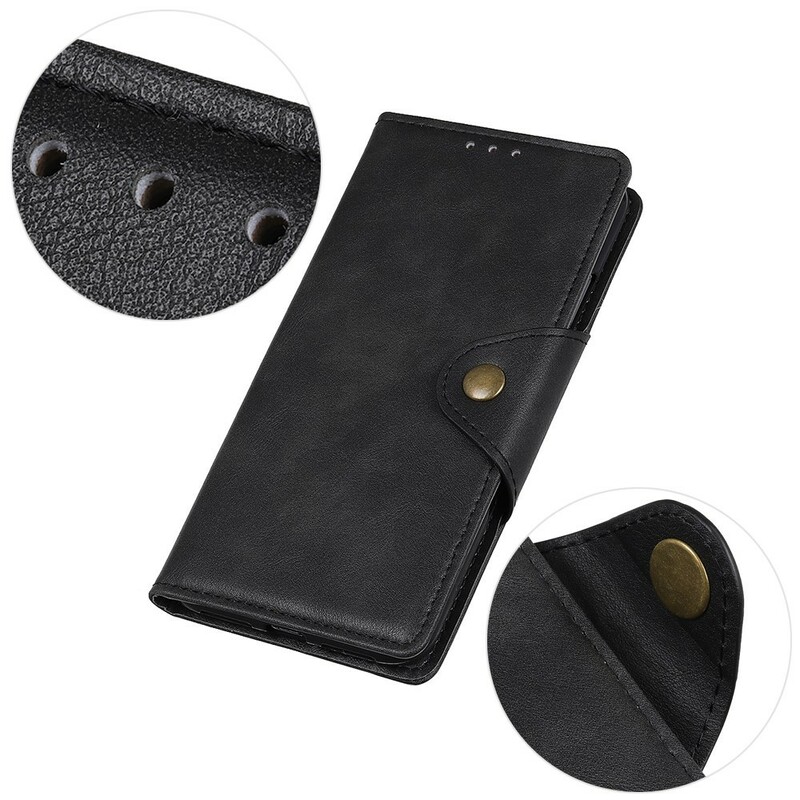 Housse Huawei P Smart Z Simili Cuir Bouton Housse Huawei P Smart Z Simili Cuir Bouton