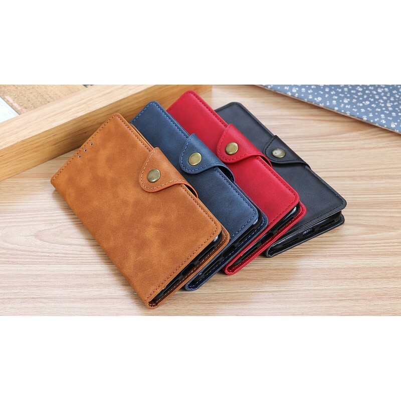 Housse Huawei P Smart Z Simili Cuir Bouton Housse Huawei P Smart Z Simili Cuir Bouton