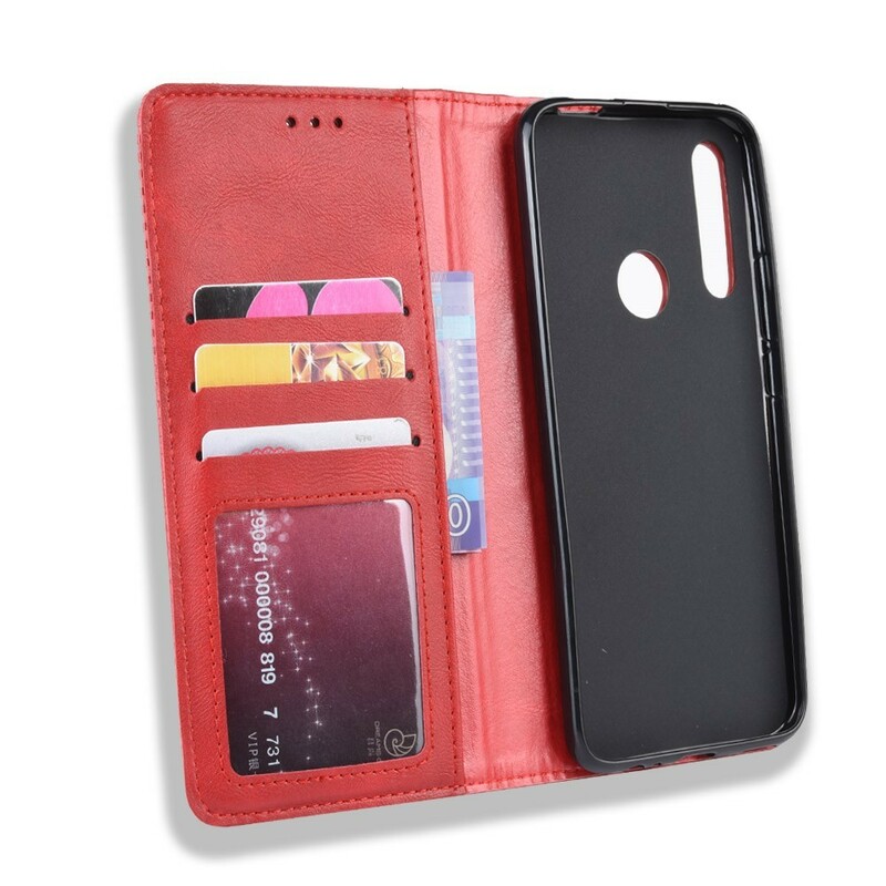 Flip Cover Huawei P Smart Z Effet Cuir Vintage Stylisé Flip Cover Huawei P Smart Z Effet Cuir Vintage Stylisé