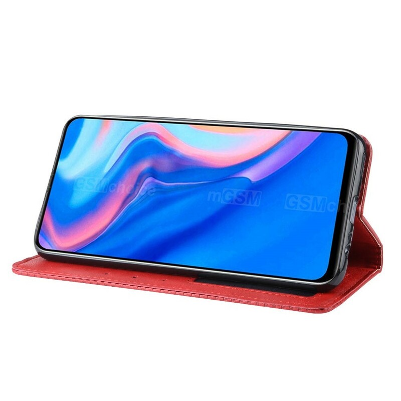Flip Cover Huawei P Smart Z Effet Cuir Vintage Stylisé Flip Cover Huawei P Smart Z Effet Cuir Vintage Stylisé