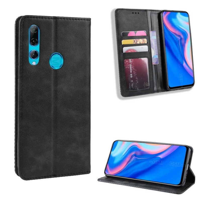 Flip Cover Huawei P Smart Z Effet Cuir Vintage Stylisé Flip Cover Huawei P Smart Z Effet Cuir Vintage Stylisé