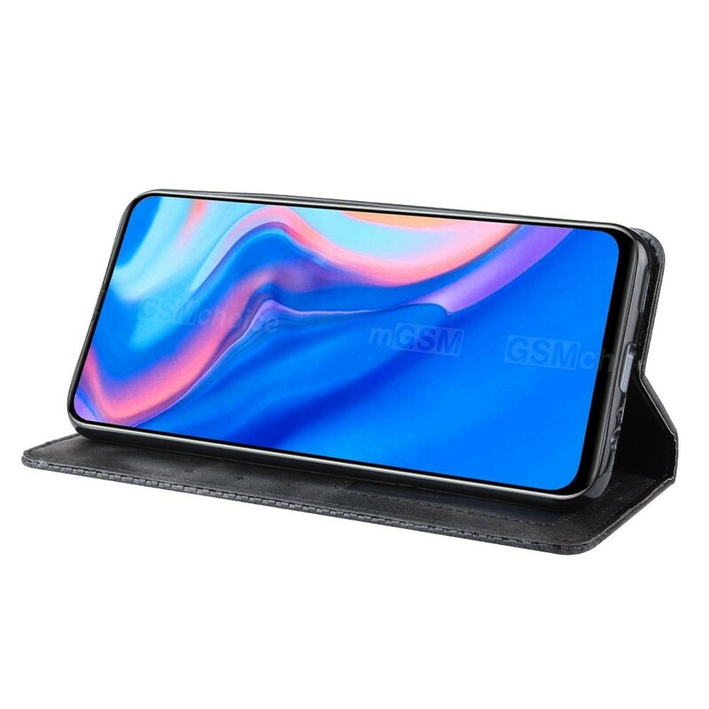 Flip Cover Huawei P Smart Z Effet Cuir Vintage Stylisé Flip Cover Huawei P Smart Z Effet Cuir Vintage Stylisé