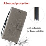 Housse Huawei P Smart Z Papillons Et Fleurs À Lanière Housse Huawei P Smart Z Papillons Et Fleurs À Lanière