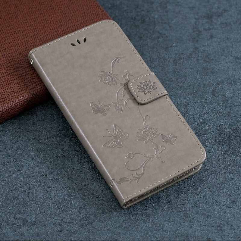 Housse Huawei P Smart Z Papillons Et Fleurs À Lanière Housse Huawei P Smart Z Papillons Et Fleurs À Lanière