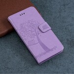 Housse Huawei P Smart Z Arbre et Hiboux à Lanière