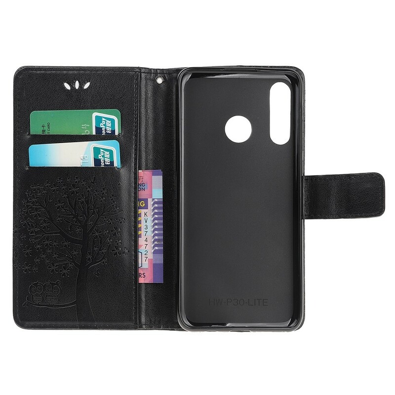 Housse Huawei P Smart Z Arbre et Hiboux à Lanière Housse Huawei P Smart Z Arbre et Hiboux à Lanière