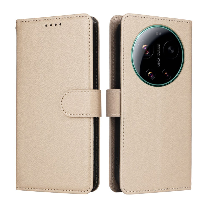 Housse Xiaomi 17 Ultra Effet Cuir Uni (protection RFID)