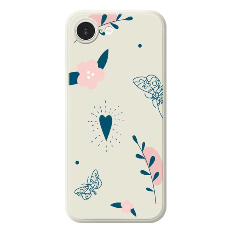 Coque iPhone 17E / 16E Bords Droits Fleurs