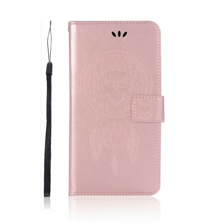 Housse Huawei P Smart Z effet cuir Attrape Rêves Hibou