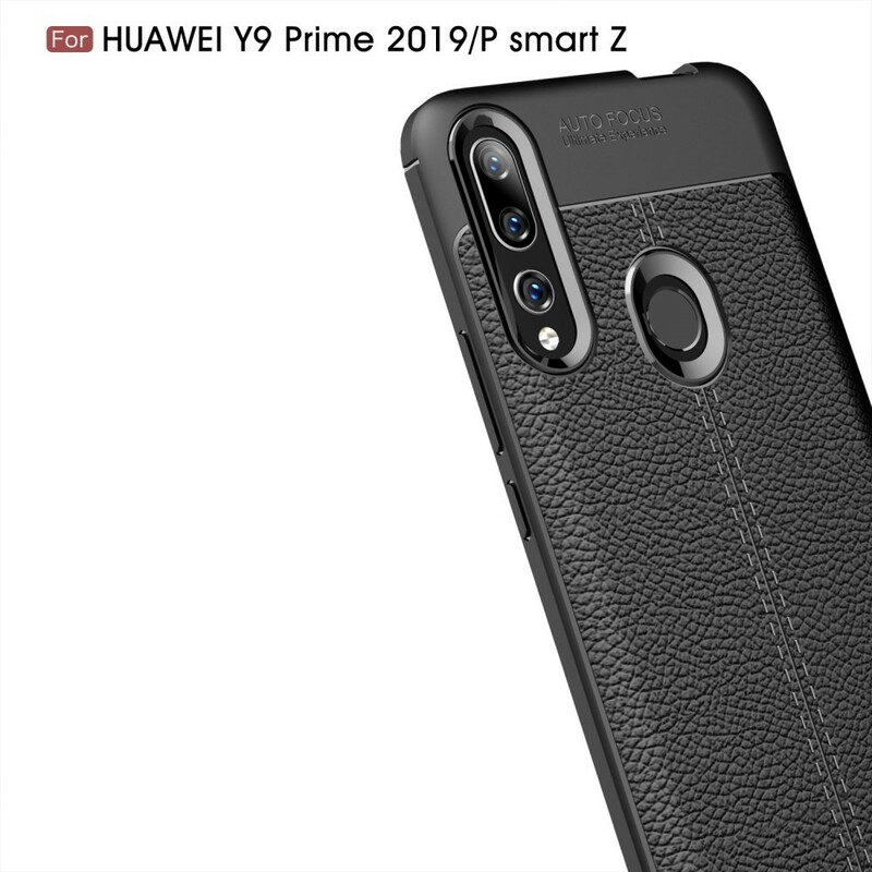 Coque Huawei P Smart Z Effet Cuir Litchi Double Line Coque Huawei P Smart Z Effet Cuir Litchi Double Line