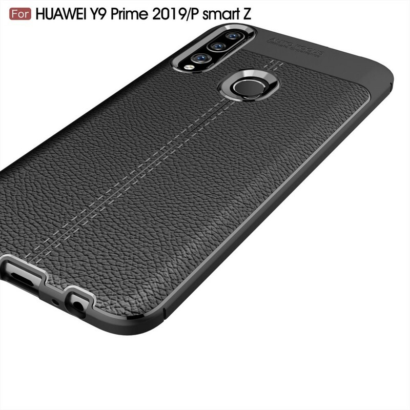 Coque Huawei P Smart Z Effet Cuir Litchi Double Line Coque Huawei P Smart Z Effet Cuir Litchi Double Line