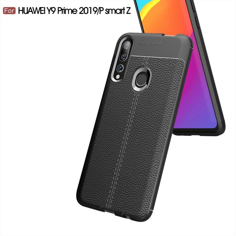 Coque Huawei P Smart Z Effet Cuir Litchi Double Line Coque Huawei P Smart Z Effet Cuir Litchi Double Line