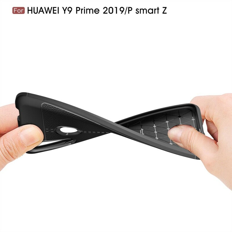 Coque Huawei P Smart Z Effet Cuir Litchi Double Line Coque Huawei P Smart Z Effet Cuir Litchi Double Line