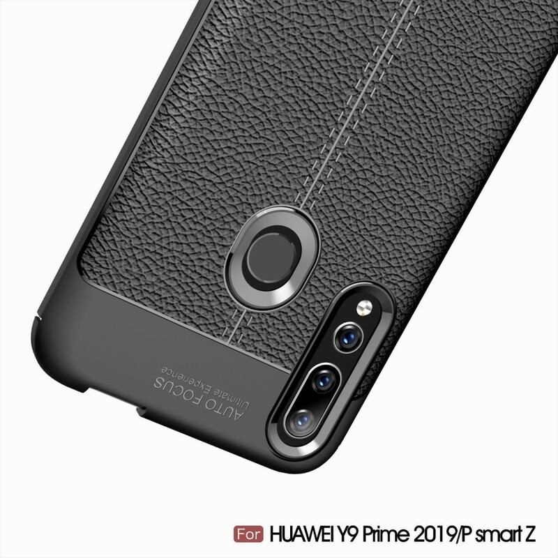 Coque Huawei P Smart Z Effet Cuir Litchi Double Line Coque Huawei P Smart Z Effet Cuir Litchi Double Line