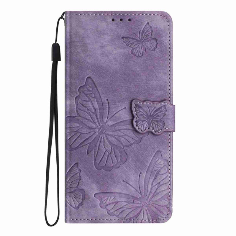 Housse OnePlus 15R Effet Daim Motif Papillon