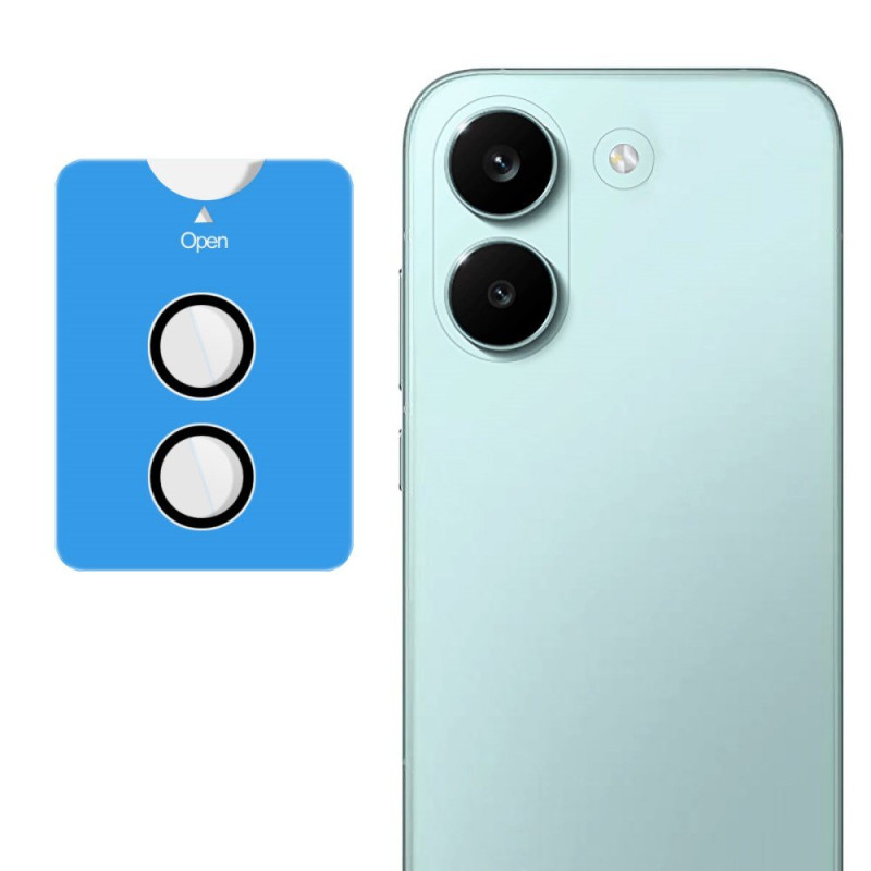 Lentille de Protection en Verre Trempé Poco X8 Pro 5G Cadre d'Auto-Positionnement (cercles noirs)