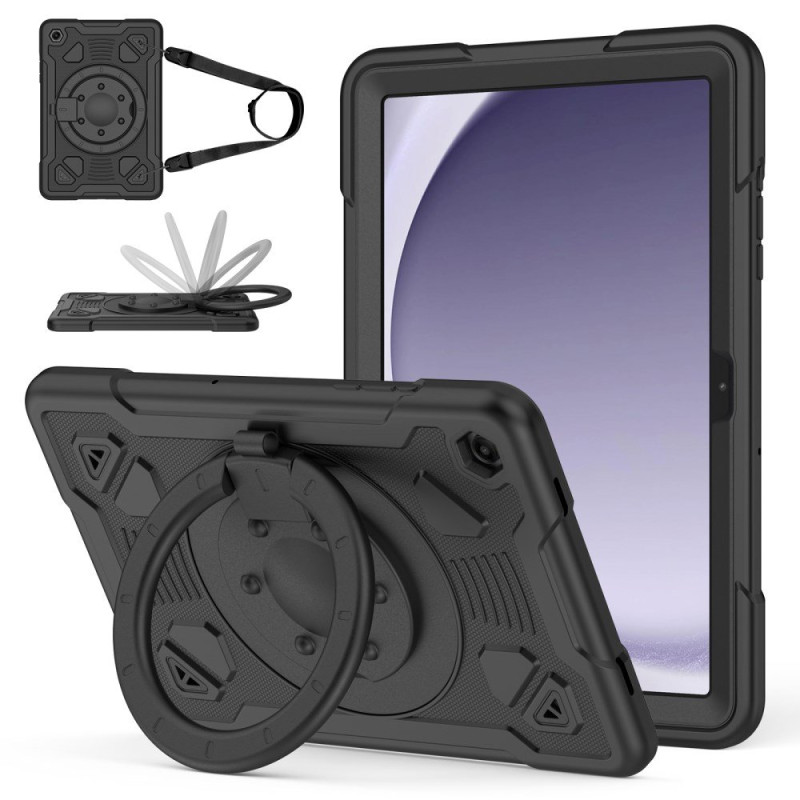 Coque Samsung Galaxy Tab A11 / Tab A9 Ultra Résistante Motif Planète et Bandoulière
