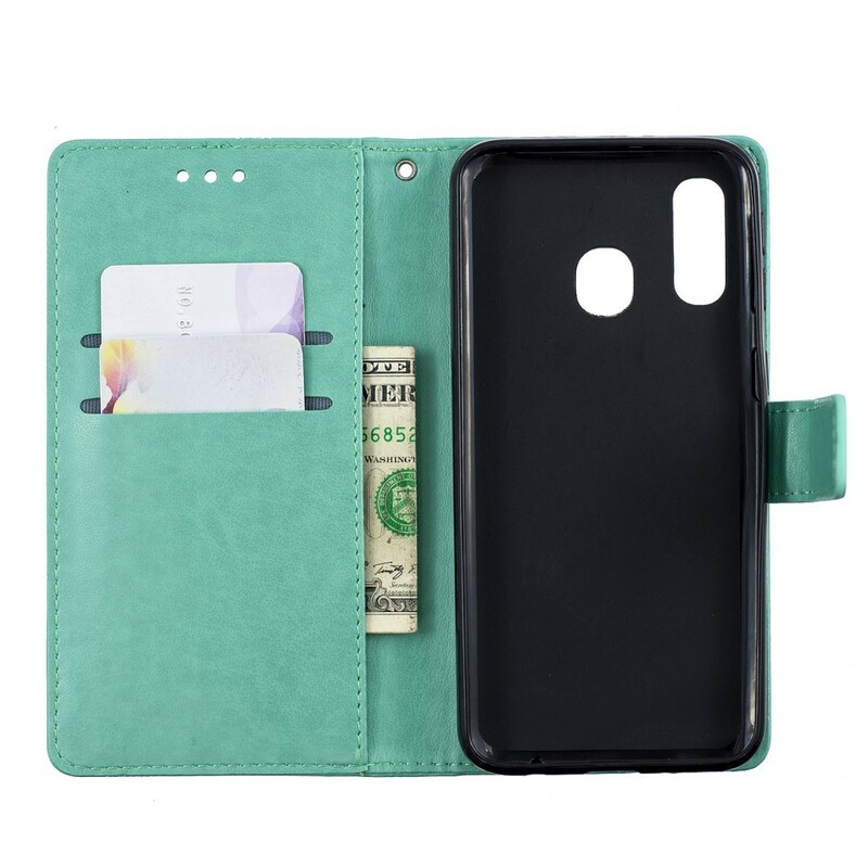 Housse Samsung Galaxy A40 Papillons en Tourbillon Housse Samsung Galaxy A40 Papillons en Tourbillon