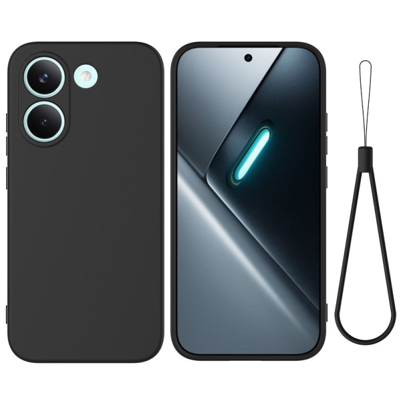 Coque Poco X8 Pro 5G Silicone Liquide avec Lanière