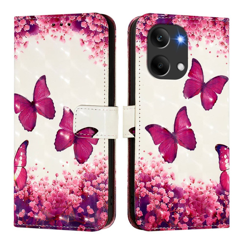 Housse Poco X8 Pro Max 5G Papillons Rouges