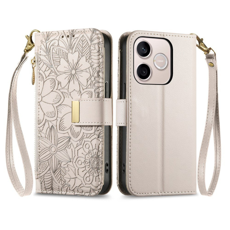 Housse Honor 600 Lite Portefeuille Floral