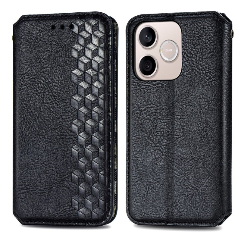 Flip Cover Honor 600 Lite Effet Daim Losanges