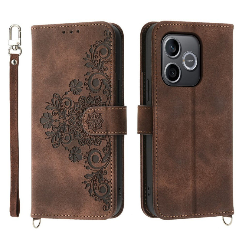 Housse Honor 600 Lite Effet Daim Dentelle Florale