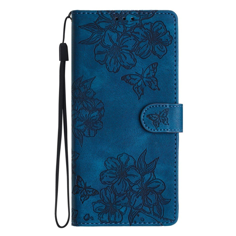 Housse Honor 600 Lite Effet Daim Papillons et Fleurs