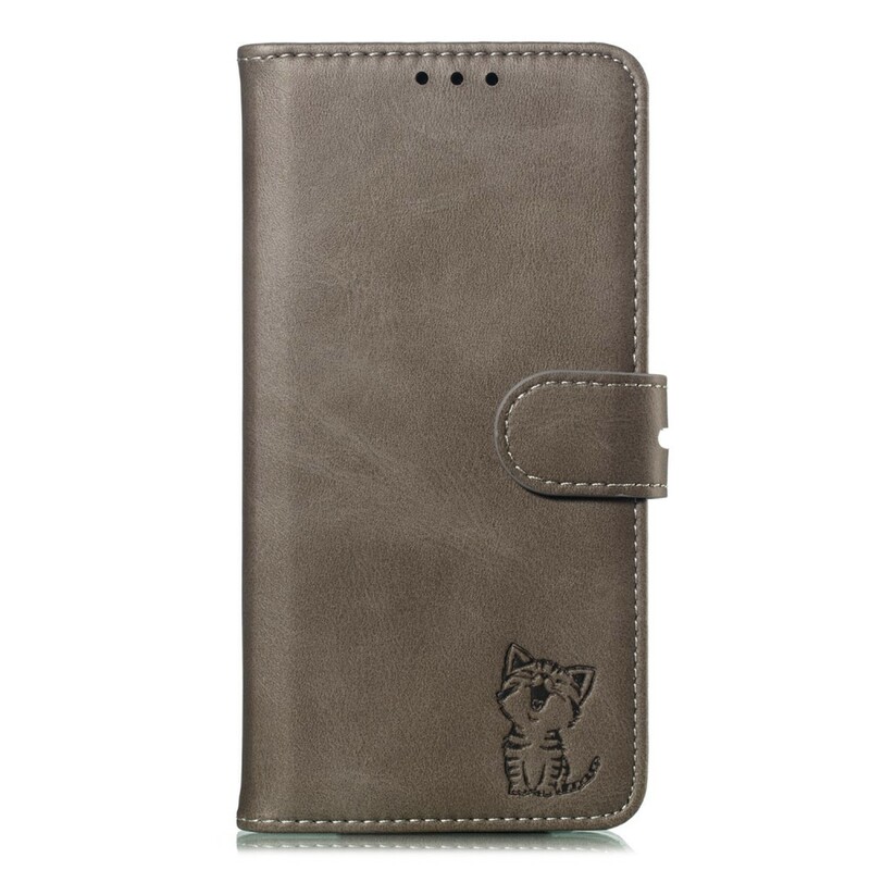 Housse Samsung Galaxy A40 Simili Cuir Chaton Housse Samsung Galaxy A40 Simili Cuir Chaton
