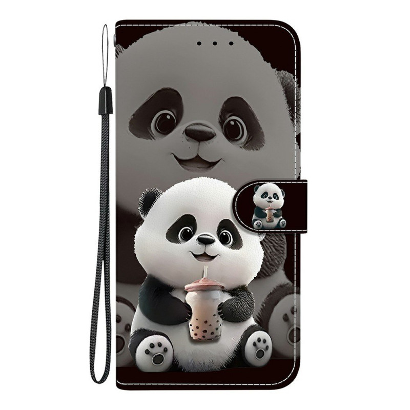 Housse Oppo A6 5G / A6X 5G / 4G Panda et Biberon