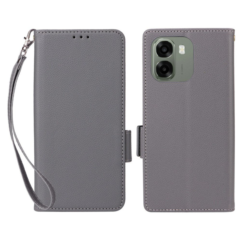 Housse Oppo A6 5G / A6X 5G / 4G Simili Cuir à Lanière