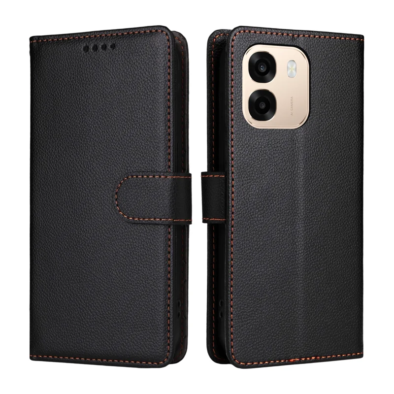 Housse Oppo A6X 5G / 4G Effet Cuir (anti-RFID)