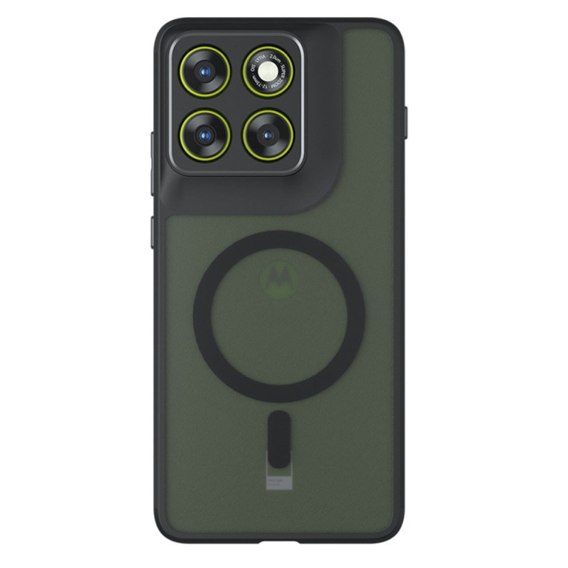 Coque Motorola Edge 70 Magnétique Transparente Noire Mat Anti-Empreintes