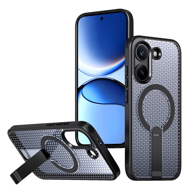 Coque Poco X8 Pro Support Mains Libres Design Quadrillé