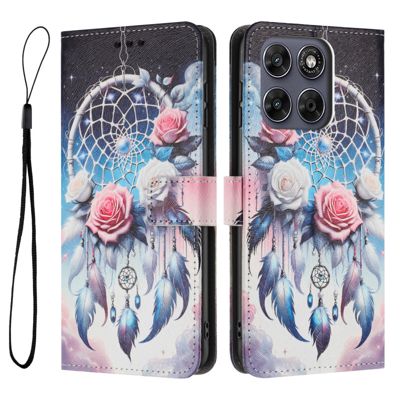 Housse Moto G77 / G67 Attrape-Rêves Floral
